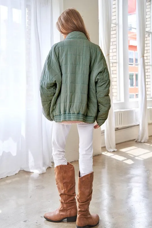 WASHED QUILTED JACKET