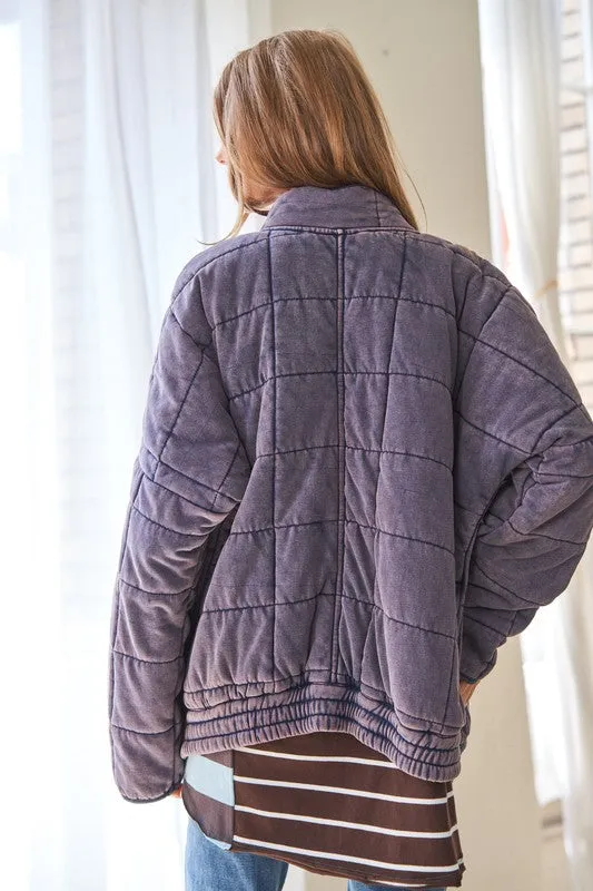 WASHED QUILTED JACKET
