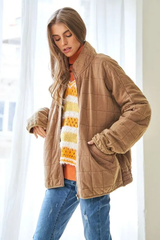 WASHED QUILTED JACKET