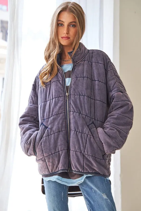 WASHED QUILTED JACKET