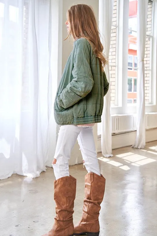 WASHED QUILTED JACKET