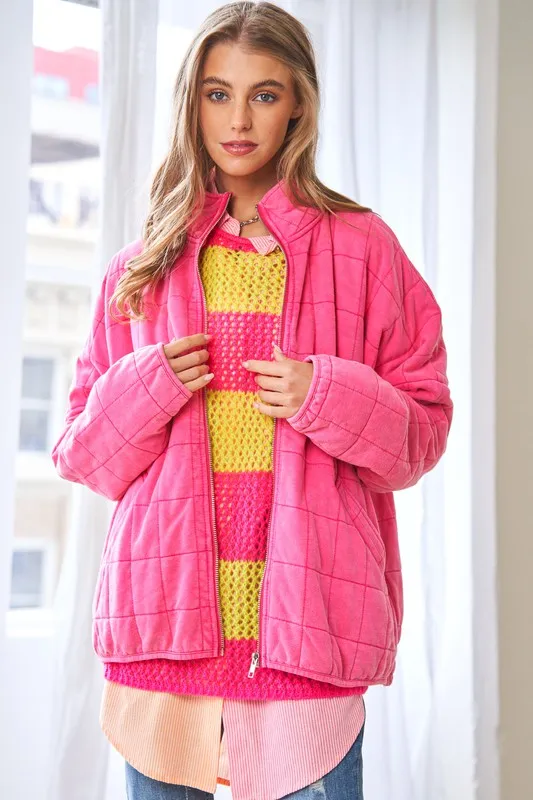 WASHED QUILTED JACKET