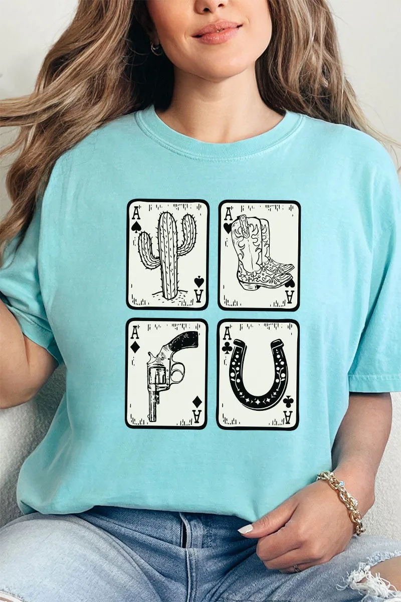 Western Four Of A Kind Comfort Colors Adult Ring-Spun Cotton Tee