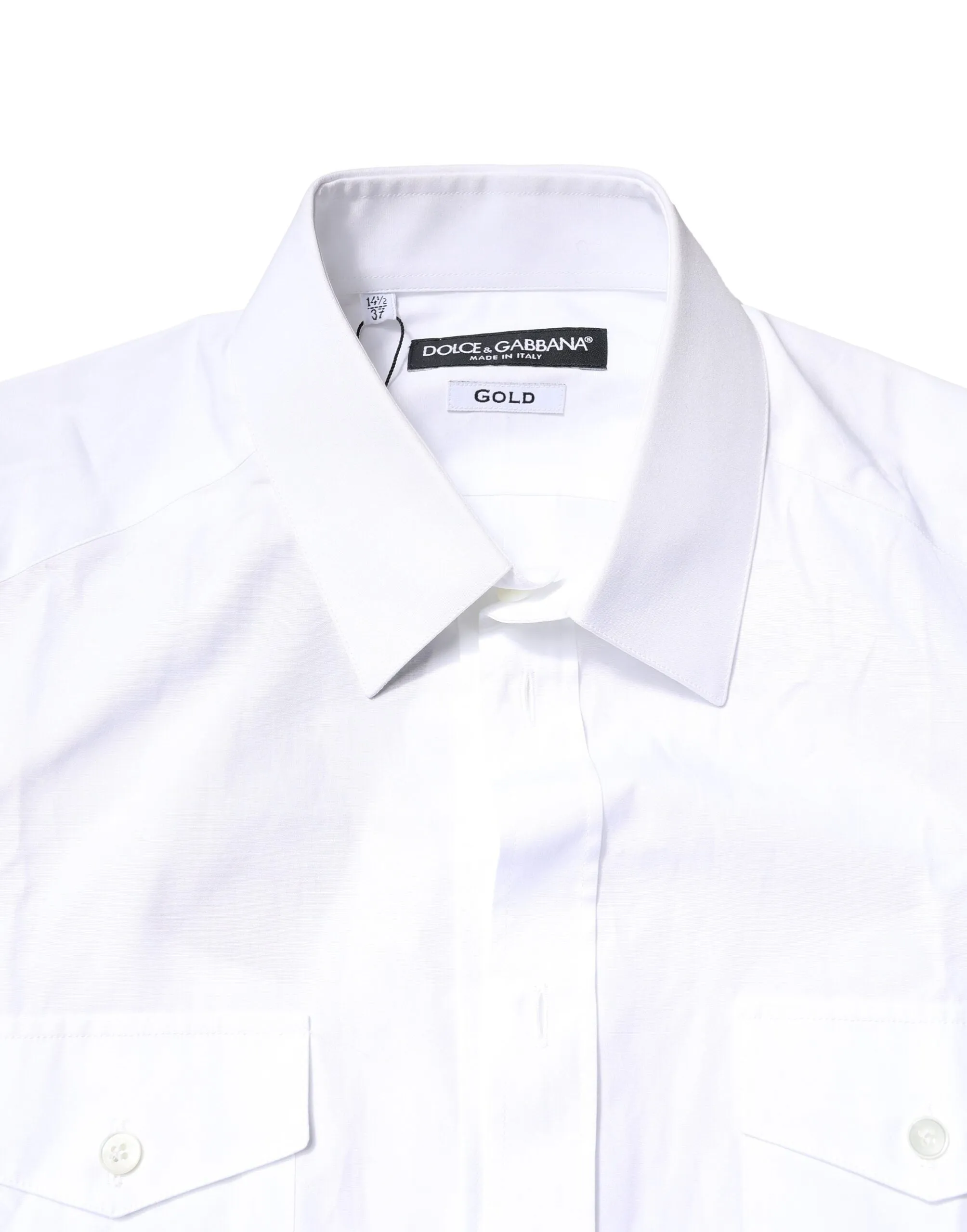 White GOLD Button Down Casual Men Polo Shirt