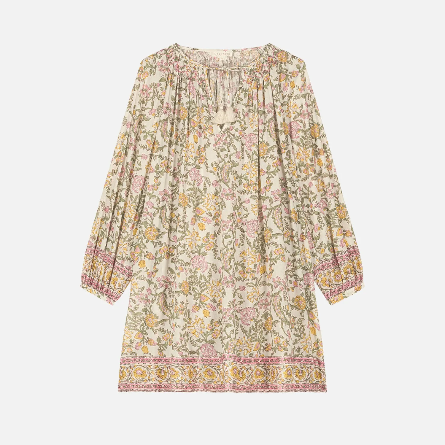 Women's Cotton Janice Dress - Cream Mimosa Spring