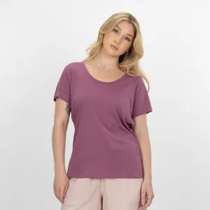Womens Scoop Neck Tee - Grape Nectar
