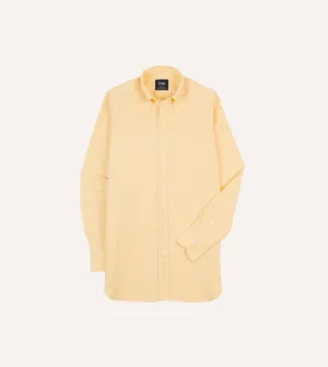 Yellow Cotton Oxford Cloth Button-Down Shirt