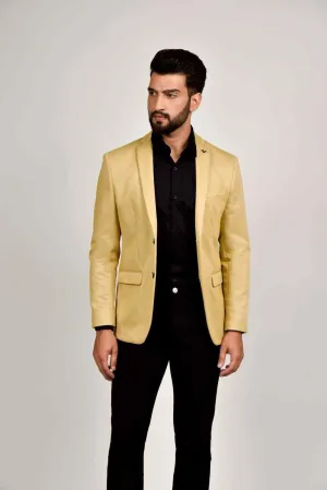 Yellow Knitted Blazer