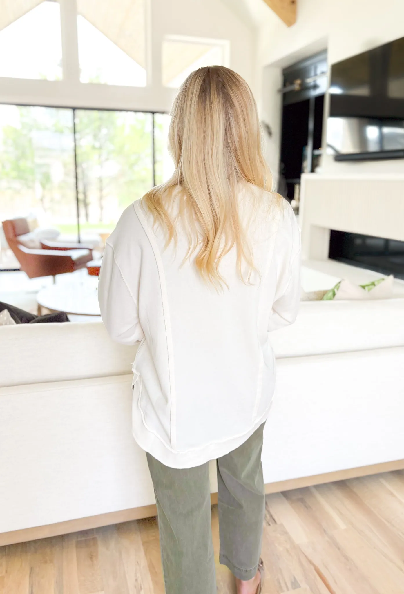 Z SUPPLY Replay French Terry Sweatshirt in Sea Salt